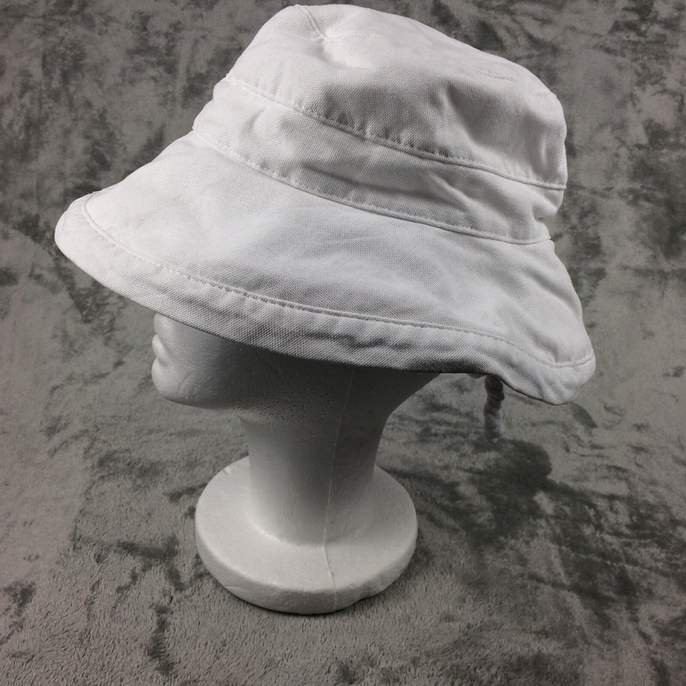 Scala Bucket Hat Women XS White Drawstring Sunhat Extra Small